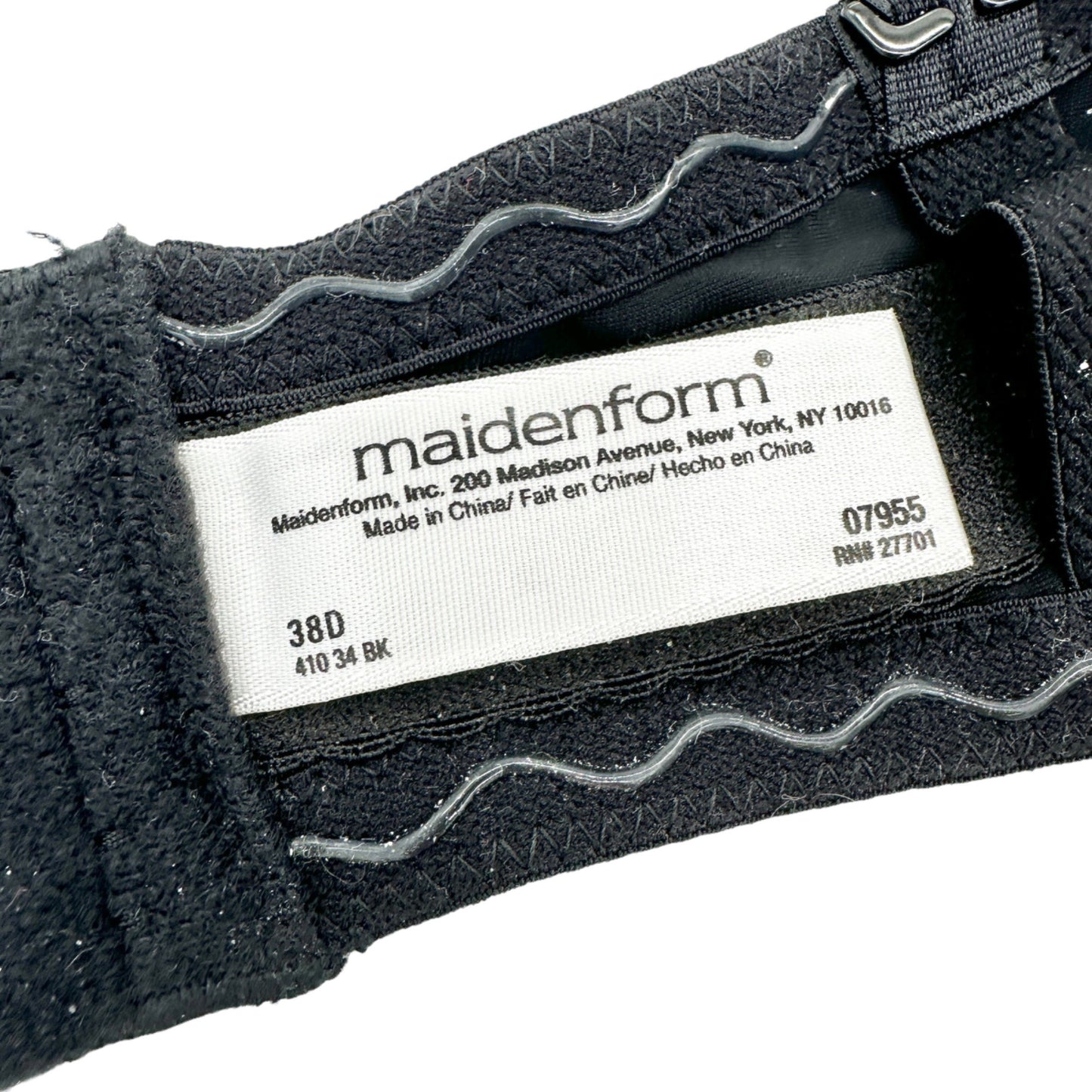 Maidenform Bra 38D Black Padded Underwire Strapless or Clear Strap Option