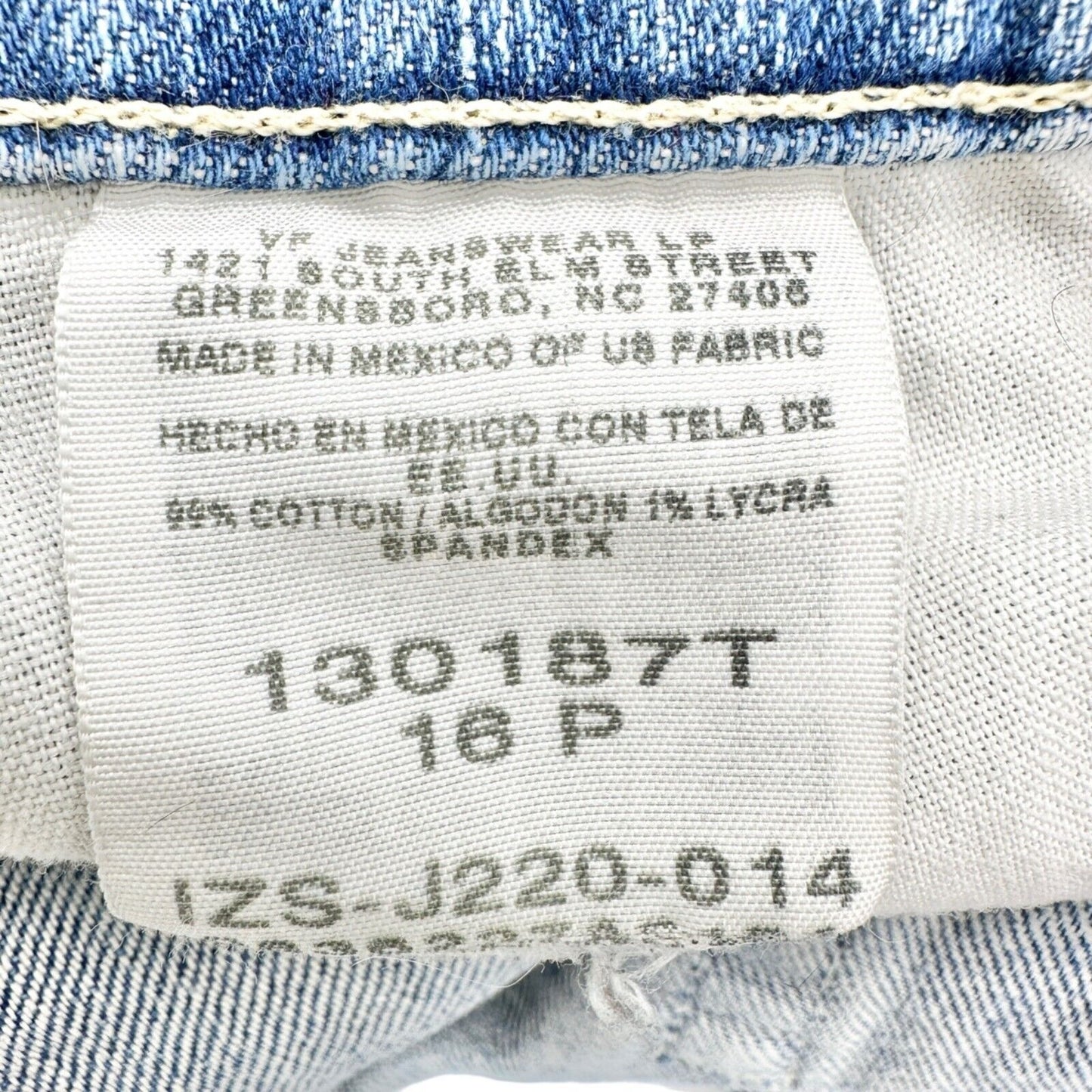Riders Relaxed Jeans Women's 16P Blue Denim 5 Pocket Zip Button Closure