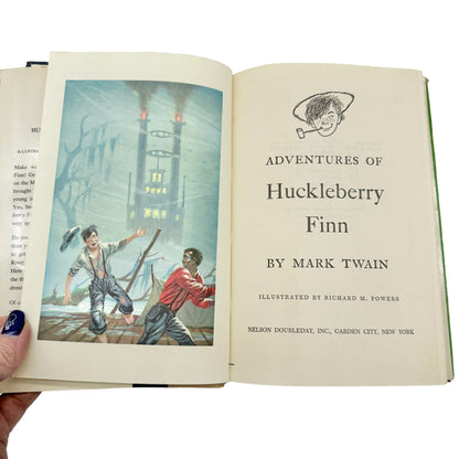 Vintage 1954 Adventures of Huckleberry Finn Mark Twain Hardcover Dust Jacket