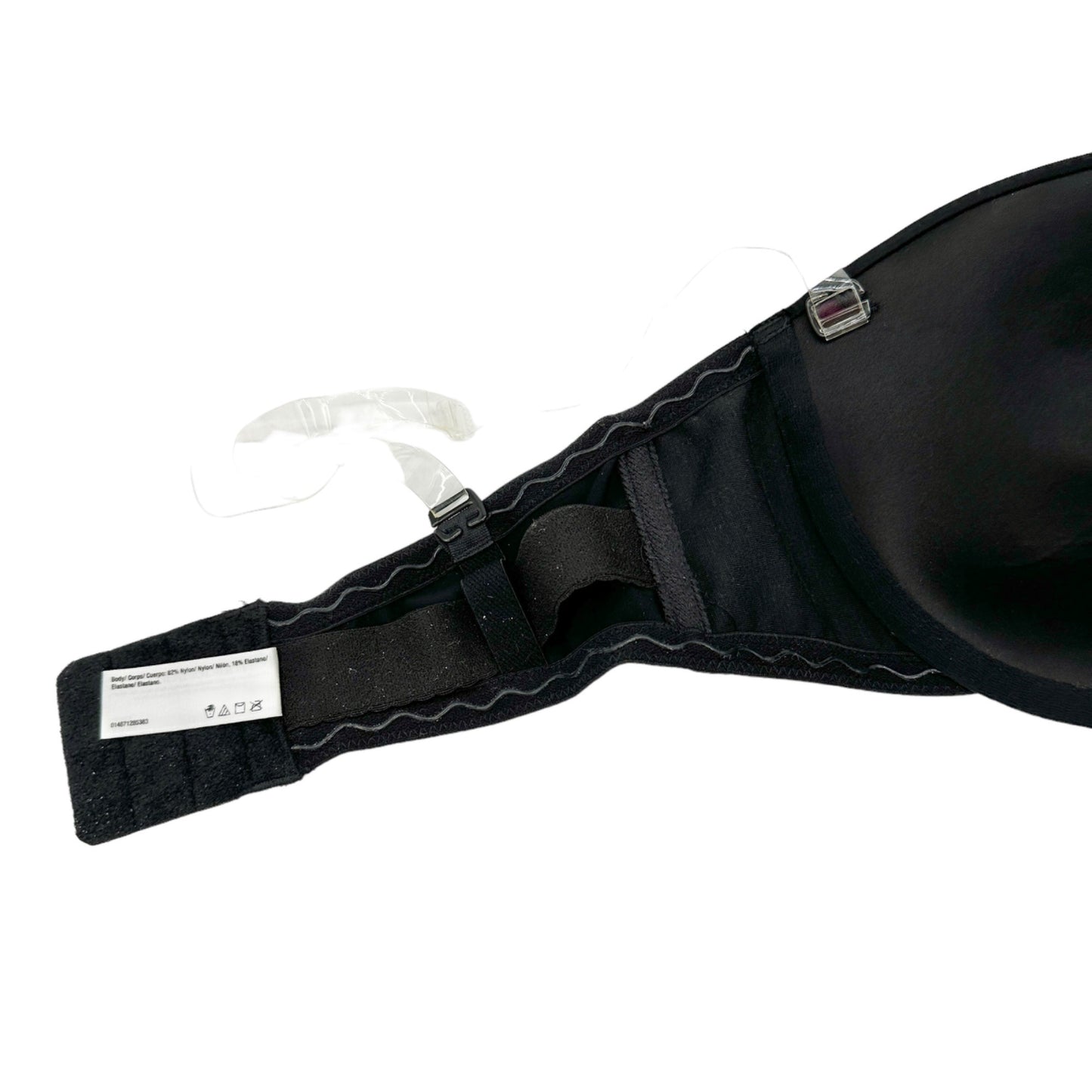 Maidenform Bra 38D Black Padded Underwire Strapless or Clear Strap Option