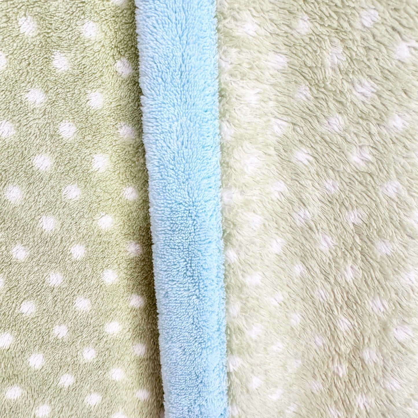 Carters Blanket One Size 40 x 30 Green Polka Dot Blue Elephant