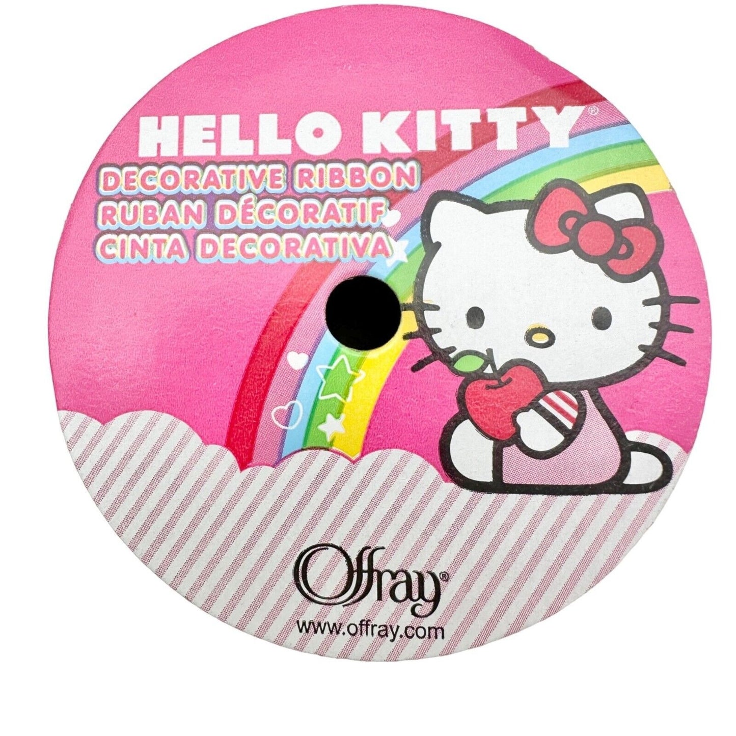 Offray Lot of 10 Spools Ribbon 1.5 inch x 9 feet Yellow Hello Kitty New