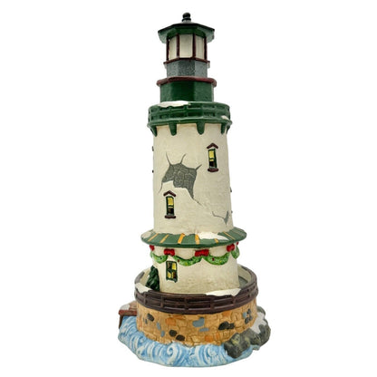 Santa's Workbench Collection Towne Series Lighthouse 11 x 5 Porcelain Keeper