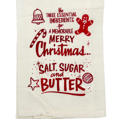 Primitives by Kathy Set of 2 Dish Towels Holiday Recipes Star Cookie Cutter NWT