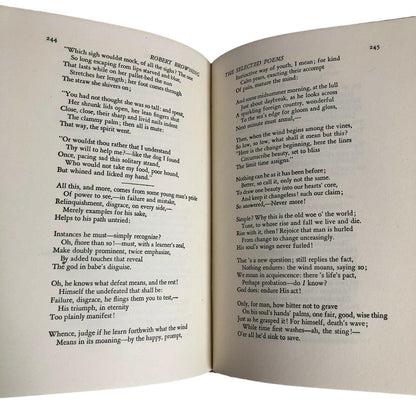 Antique Book The Selected Poems of Robert Browning 1942 Classics Club