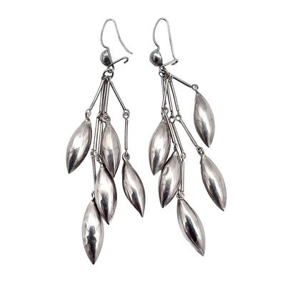 2 Sets of Pierced Earrings Silver Dangle