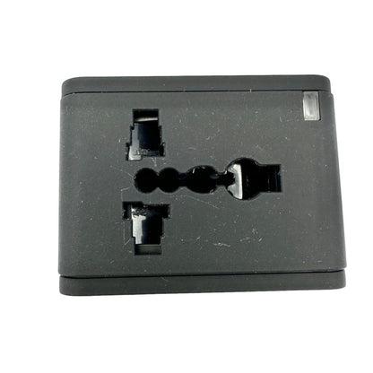Multi-Nation Travel Adapter with USB Charger Black NEW UK Europe USA Australia