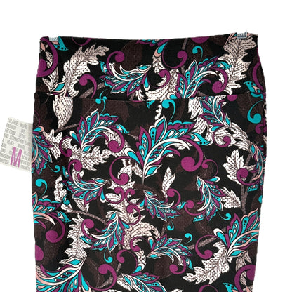 LuLaRoe Cassie Pencil Skirt Multicolor Paisley Print Stretch Fabric Size M