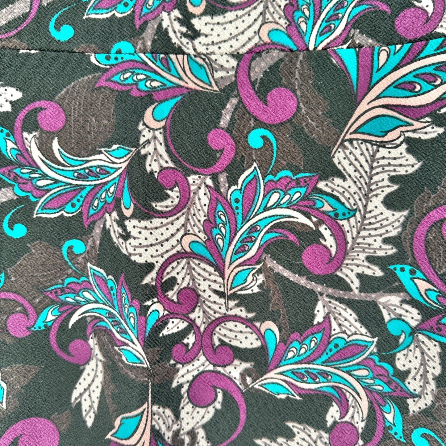 LuLaRoe Cassie Pencil Skirt Multicolor Paisley Print Stretch Fabric Size M