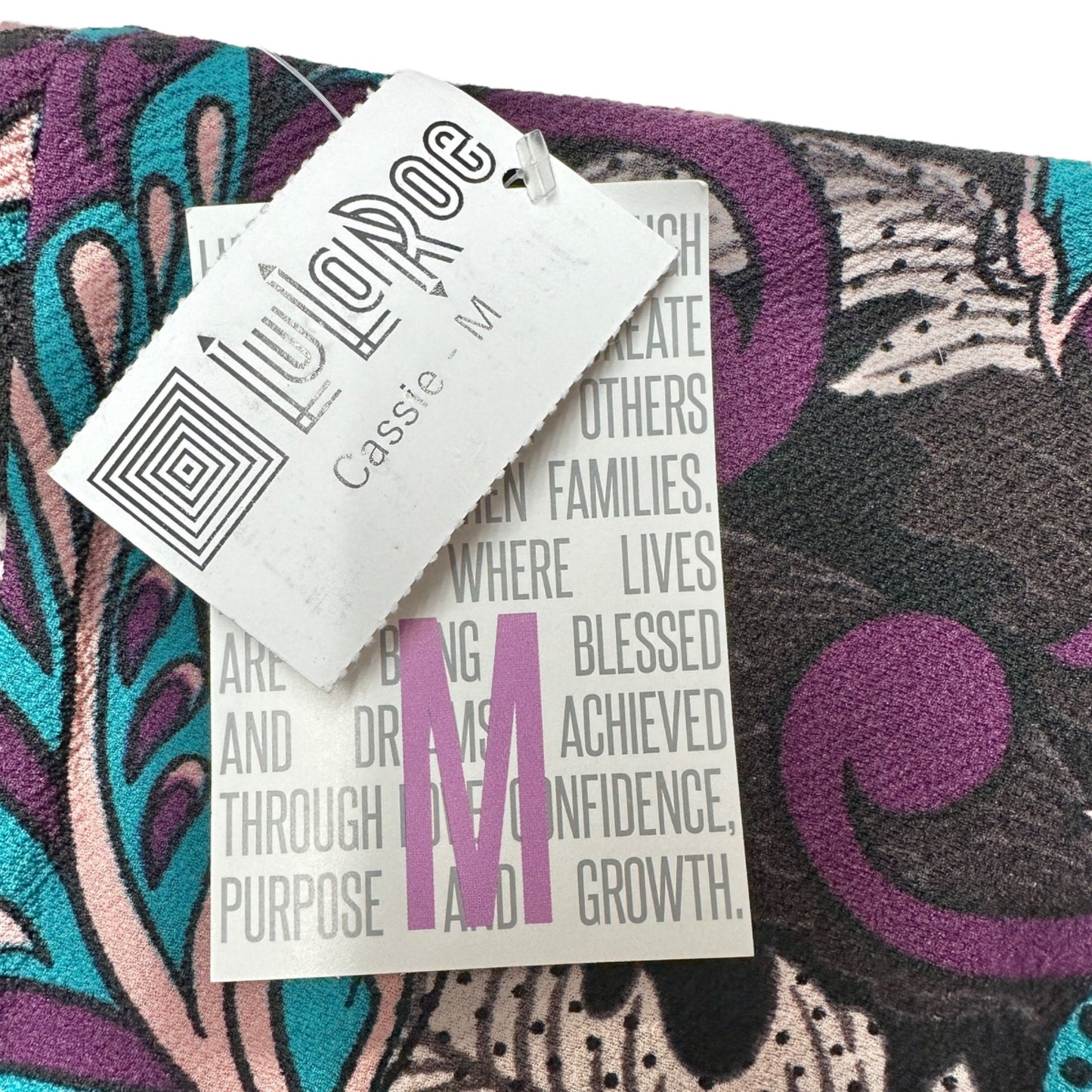 LuLaRoe Cassie Pencil Skirt Multicolor Paisley Print Stretch Fabric Size M