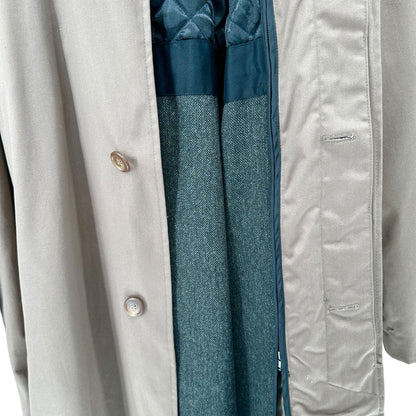 Jean-Paul Germain Elements Trench Coat Mens 56R Beige Lined Water Repellent
