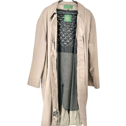 Jean-Paul Germain Elements Trench Coat Mens 56R Beige Lined Water Repellent