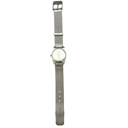 Disney Mickey Mouse Watch Stainless Steel Silver Metal Mesh Buckle Strap