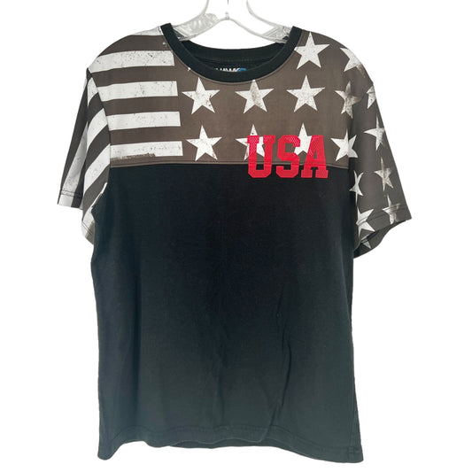 Tony Hawk T-Shirt Mens M American Flag Black Grey Red White Patriotic