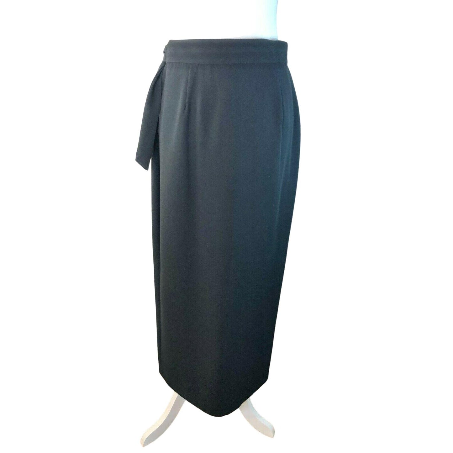 Sport Collection Black A-line Wrap Skirt Lined Heavy Womens Size 10