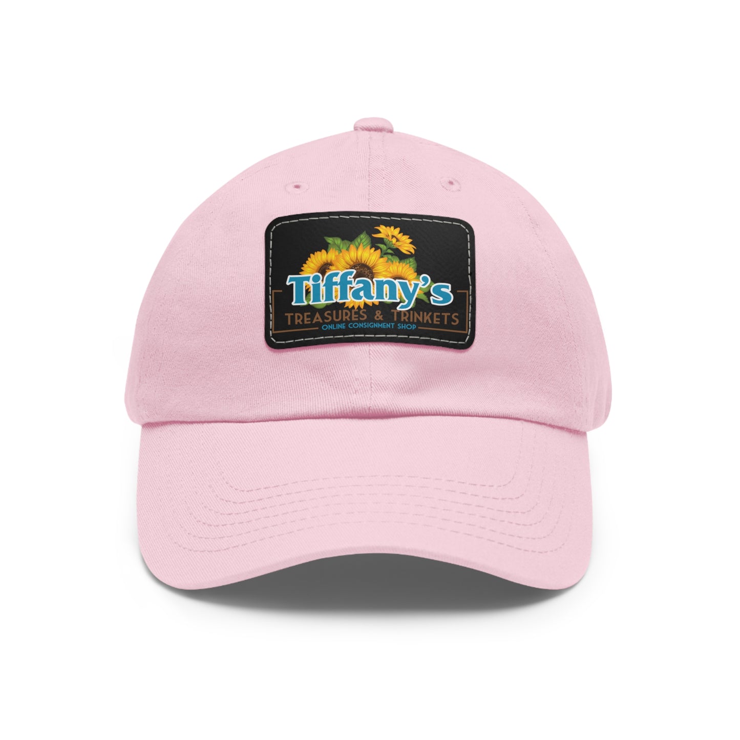 Tiffany's Treasures & Trinkets Baseball Hat with Leather Patch in Rectangle