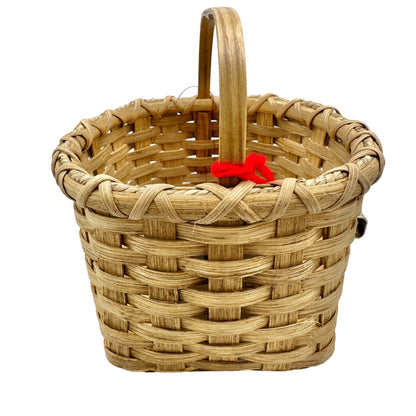 Handmade Basket Live Laugh Love Metal Accents Wood Base and Handle Small Cute