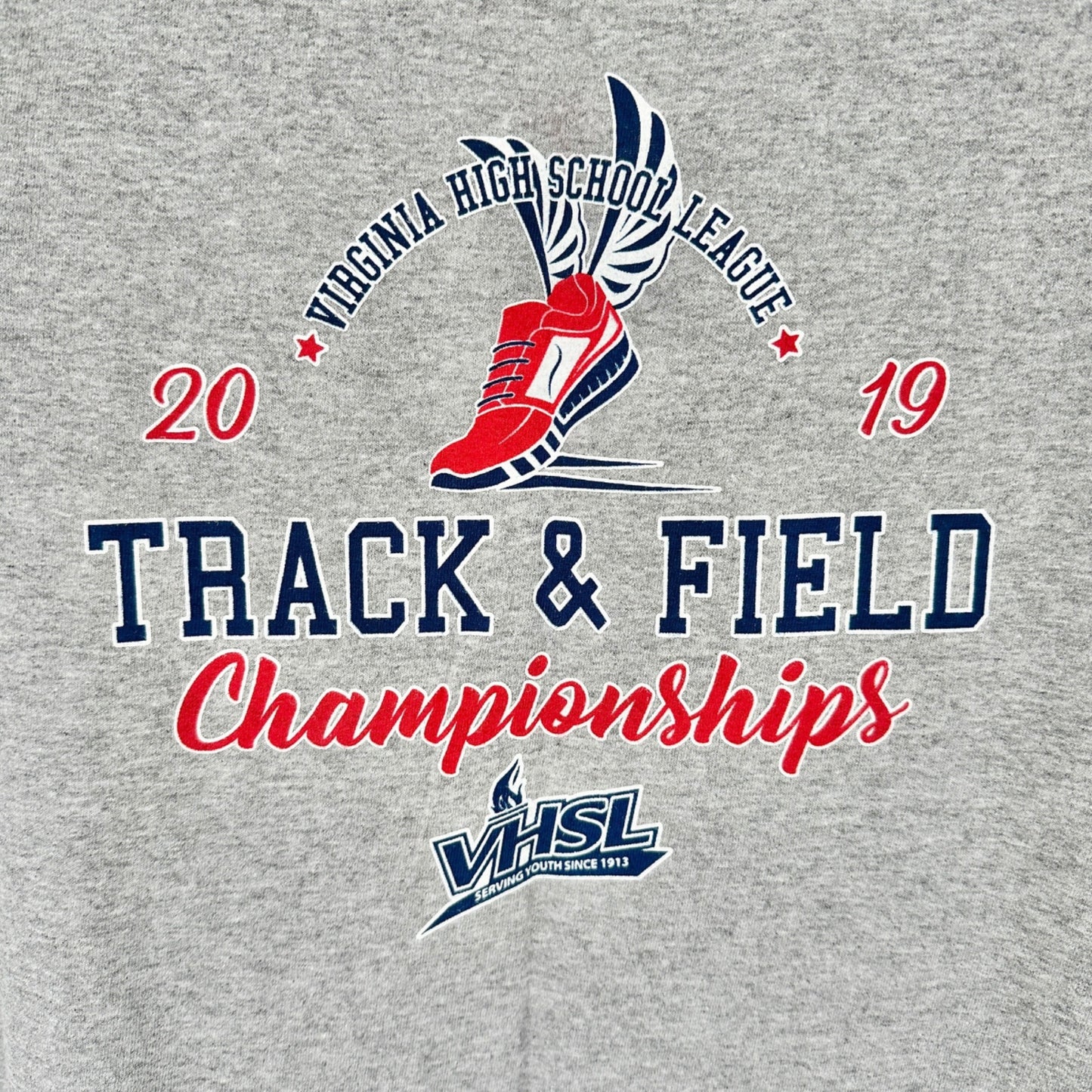 Port & Co Tank Top Mens M Gray VA High School League Track Field Champions 2019
