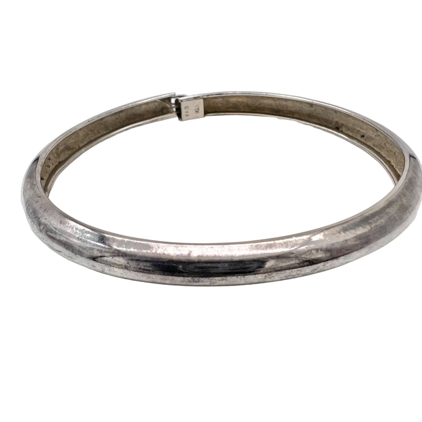 Vintage Bracelet Women's 8 in Sterling Silver Bangle Clasp Closure