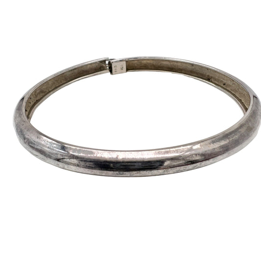 Vintage Bracelet Women's 8 in Sterling Silver Bangle Clasp Closure