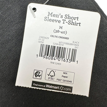 Way To Celebrate St Patrick's Day Shirt Mens M 38-40 Black Celtic Crossed SS NWT