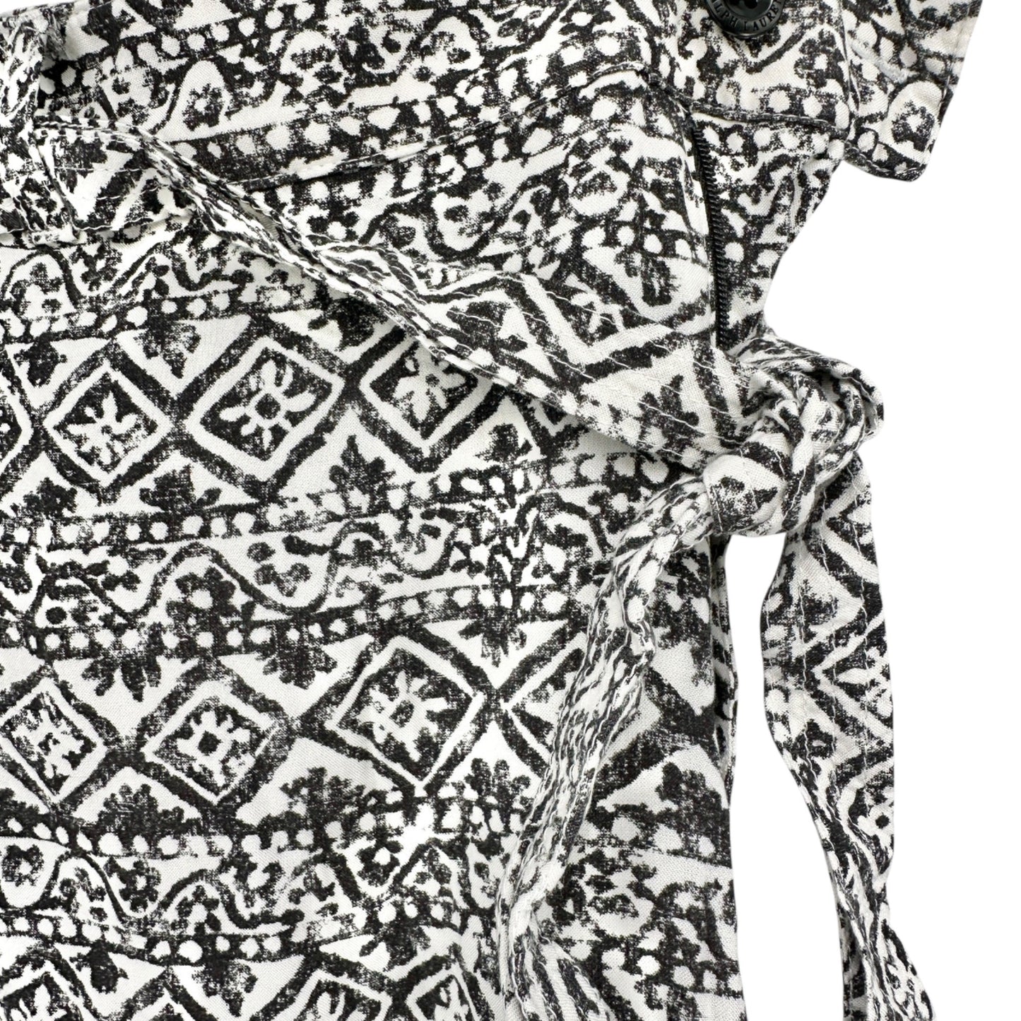 Lauren Ralph Lauren Pants Womens Size 18 Black White Geometric Viscose Relaxed