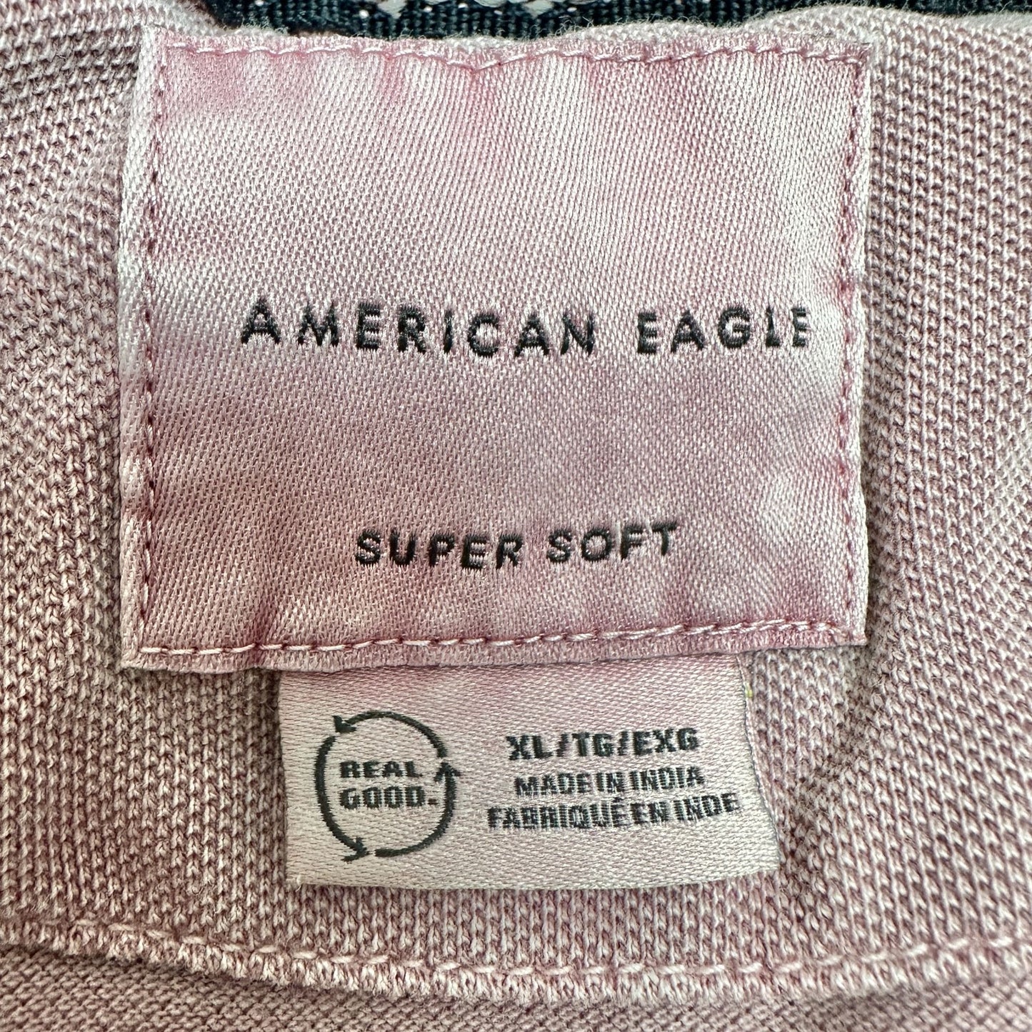American Eagle Mens Dusty Pink Polo Shirt XL Super Soft Casual SS 100% Cotton