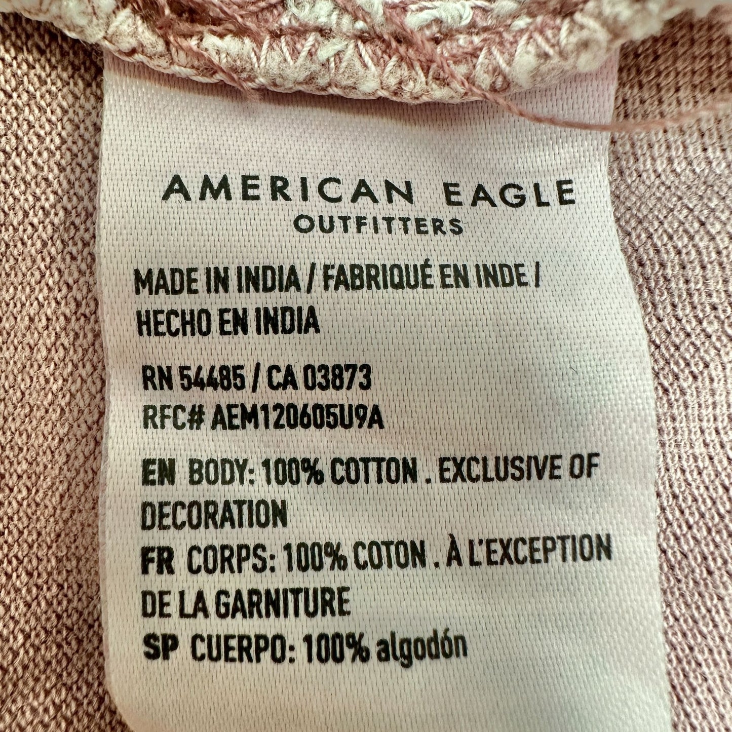 American Eagle Mens Dusty Pink Polo Shirt XL Super Soft Casual SS 100% Cotton