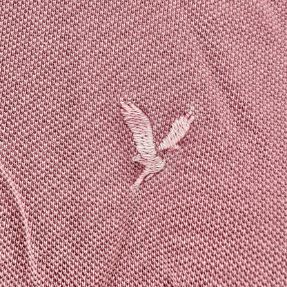 American Eagle Mens Dusty Pink Polo Shirt XL Super Soft Casual SS 100% Cotton