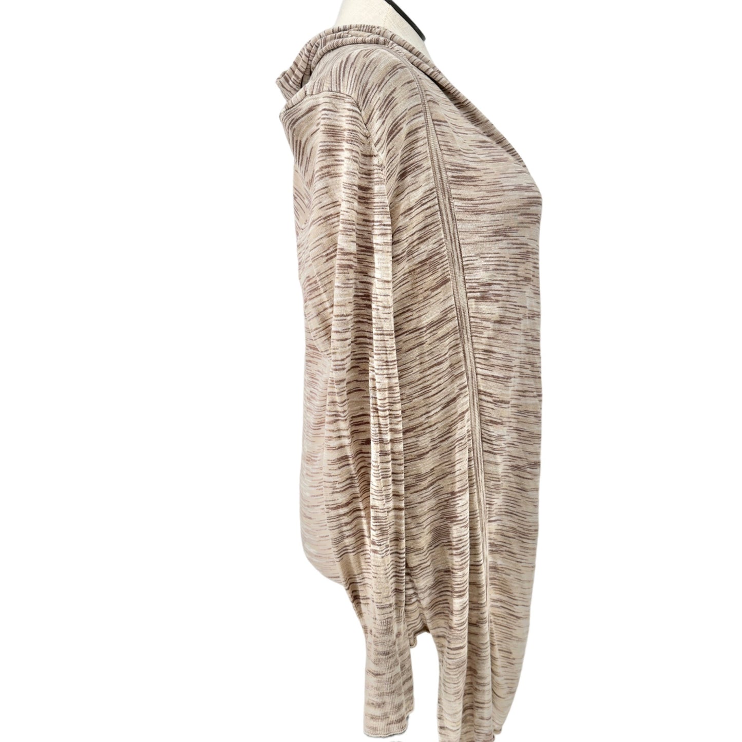 Venue Open Front Sweater Womens XL Brown Tan Long Sleeve Cinch Sides EUC