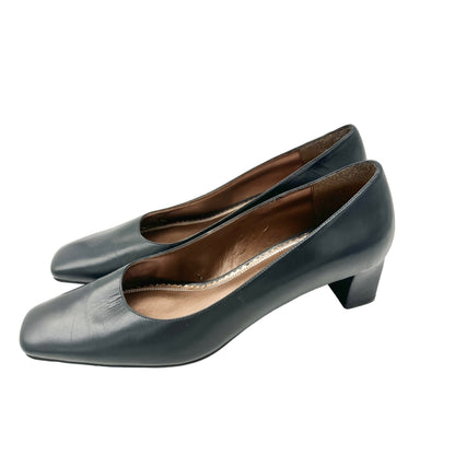 Naturalizer Pumps Shoes Womens 8 1/2 N Navy Blue 2in Block Heel