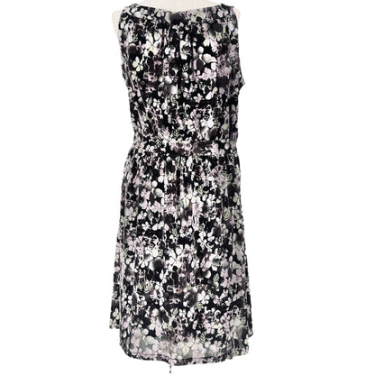 Jones New York Dress Womens 2X Multicolor Floral Tank Midi Pockets EUC