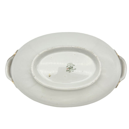Myott Son & Co Soup Bowl Lid 12 x 7.5 Cream Pink Floral Imperial Semi Porcelain