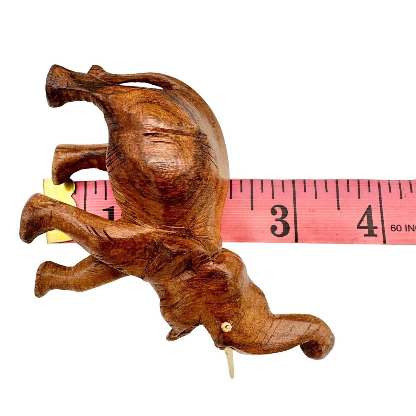 Set of 3 Wooden Animal Figures Elephant Ox Antelope Hand Carved in Kenya