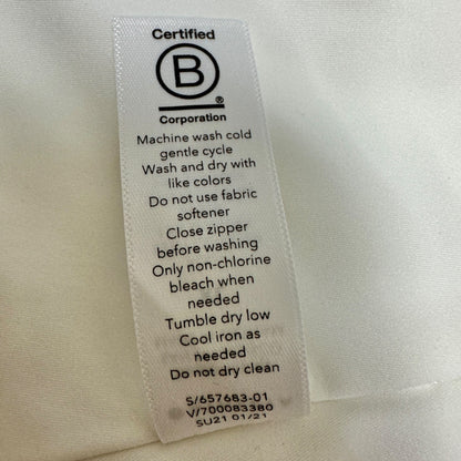 Athleta Ace Tennis Skort Womens XL White Poly Spandex Activewear Zip Pocket