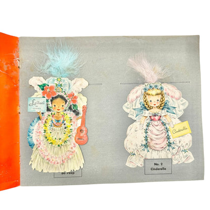 Hallmark Dolls Collectors Album Vtg 1940s with Paper Dolls Land Of Make Believe