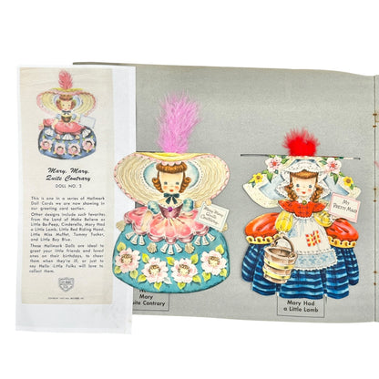 Hallmark Dolls Collectors Album Vtg 1940s with Paper Dolls Land Of Make Believe