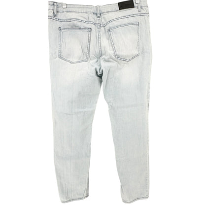 Original Use Jeans Mens 36 Light Wash Skinny Fit Distressed Detail Striped Panel