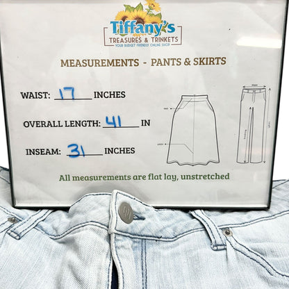Original Use Jeans Mens 36 Light Wash Skinny Fit Distressed Detail Striped Panel