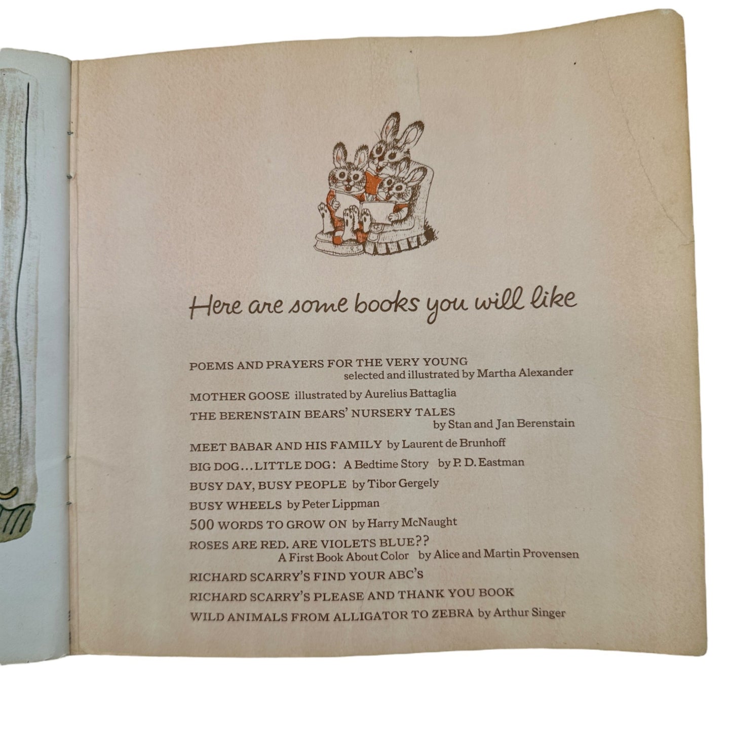 Meet Babar and His Family Laurent de Brunhoff (1973) Vintage Paperback Some Wear