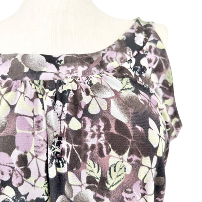 Jones New York Dress Womens 2X Multicolor Floral Tank Midi Pockets EUC