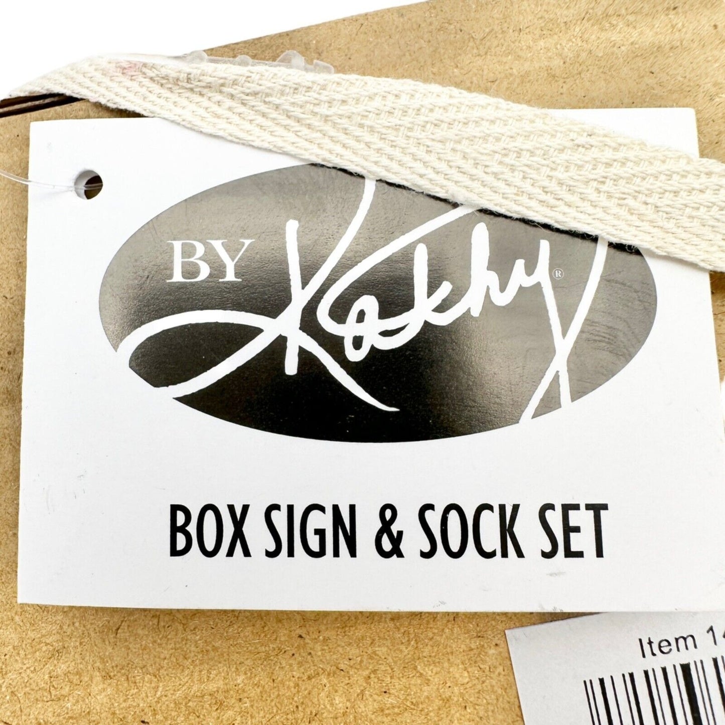 Primitives by Kathy Box Sign & Sock Set Sign 4.5 x3 Burgundy This Wine Socks NIB