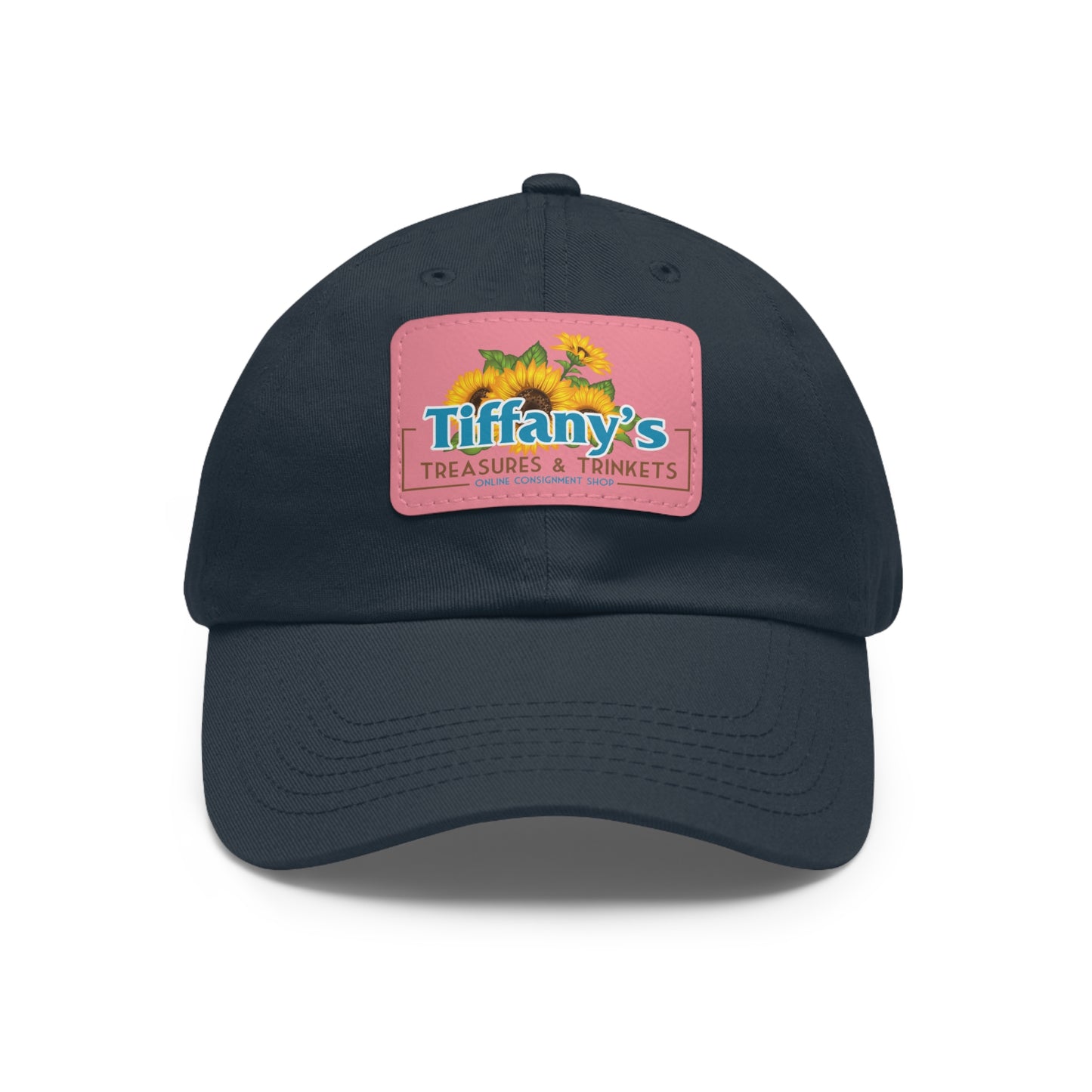 Tiffany's Treasures & Trinkets Baseball Hat with Leather Patch in Rectangle
