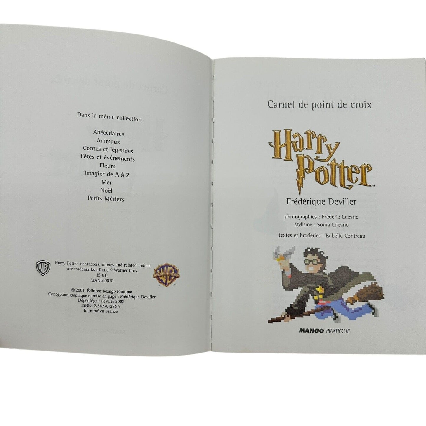 Harry Potter Cross Stitch Patterns Paperback Book In French 2001 Mango Pratique
