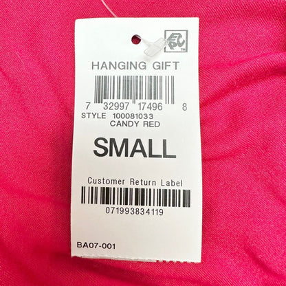 Charter Club Intimates Sleep Shirt Women's S Candy Red Believe LS Button NWT
