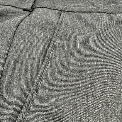 Van Heusen Mens Gray Pinstripe Dress Pants 40x30 Flat Front