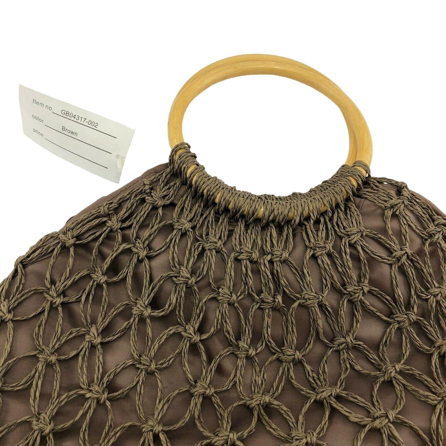 GaBaangs hoop handle sequin bag Brown tote small convenient cute NWT
