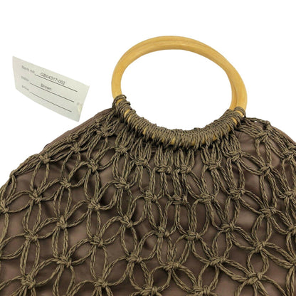 GaBaangs hoop handle sequin bag Brown tote small convenient cute NWT