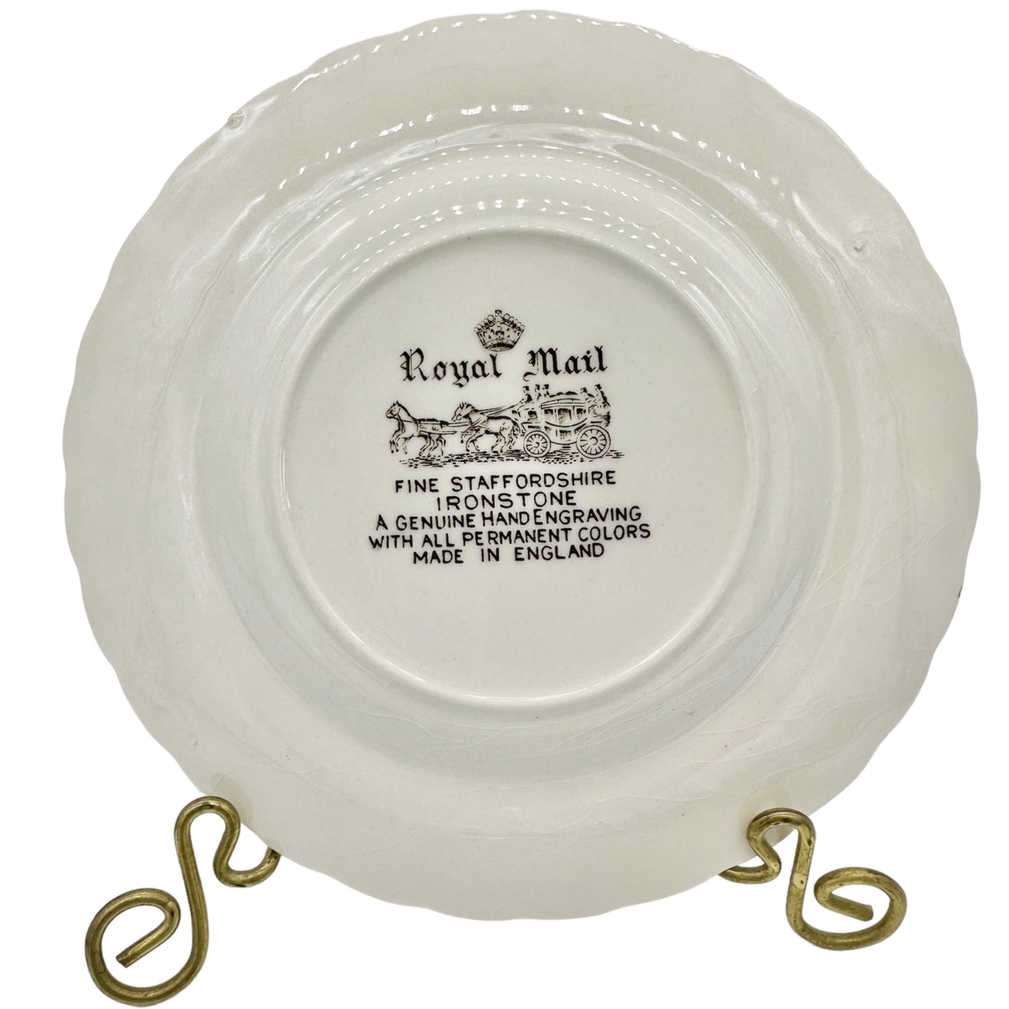 Royal Mail Fine Staffordshire Ironstone Bread Plate 6" England