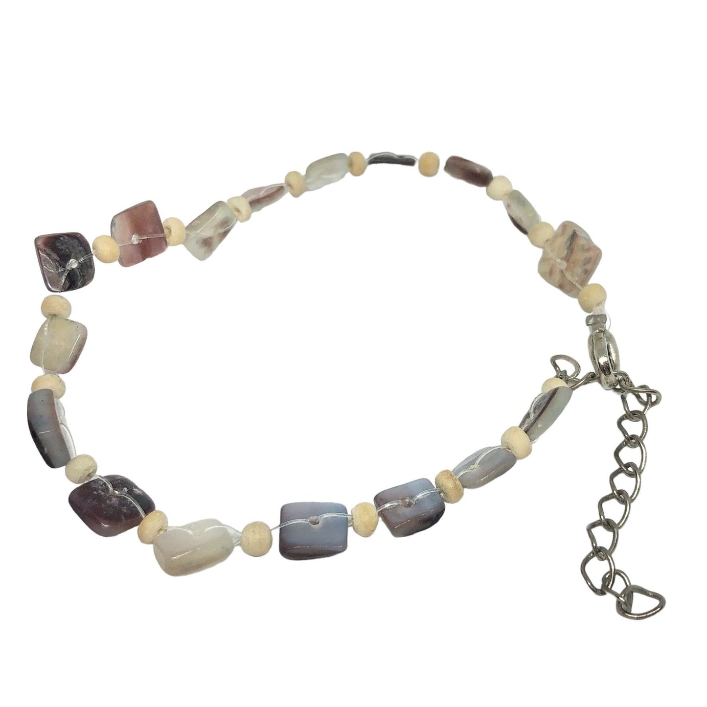 Pair of Beachy Bracelets Tan Browns Stone Like Beads